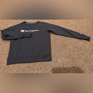 Champion Sweater Hoodie Womens M Black Pullover Long Sleeve Hooded Top